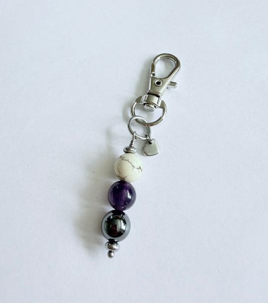 Overthinking Support Crystal Healing Keyring