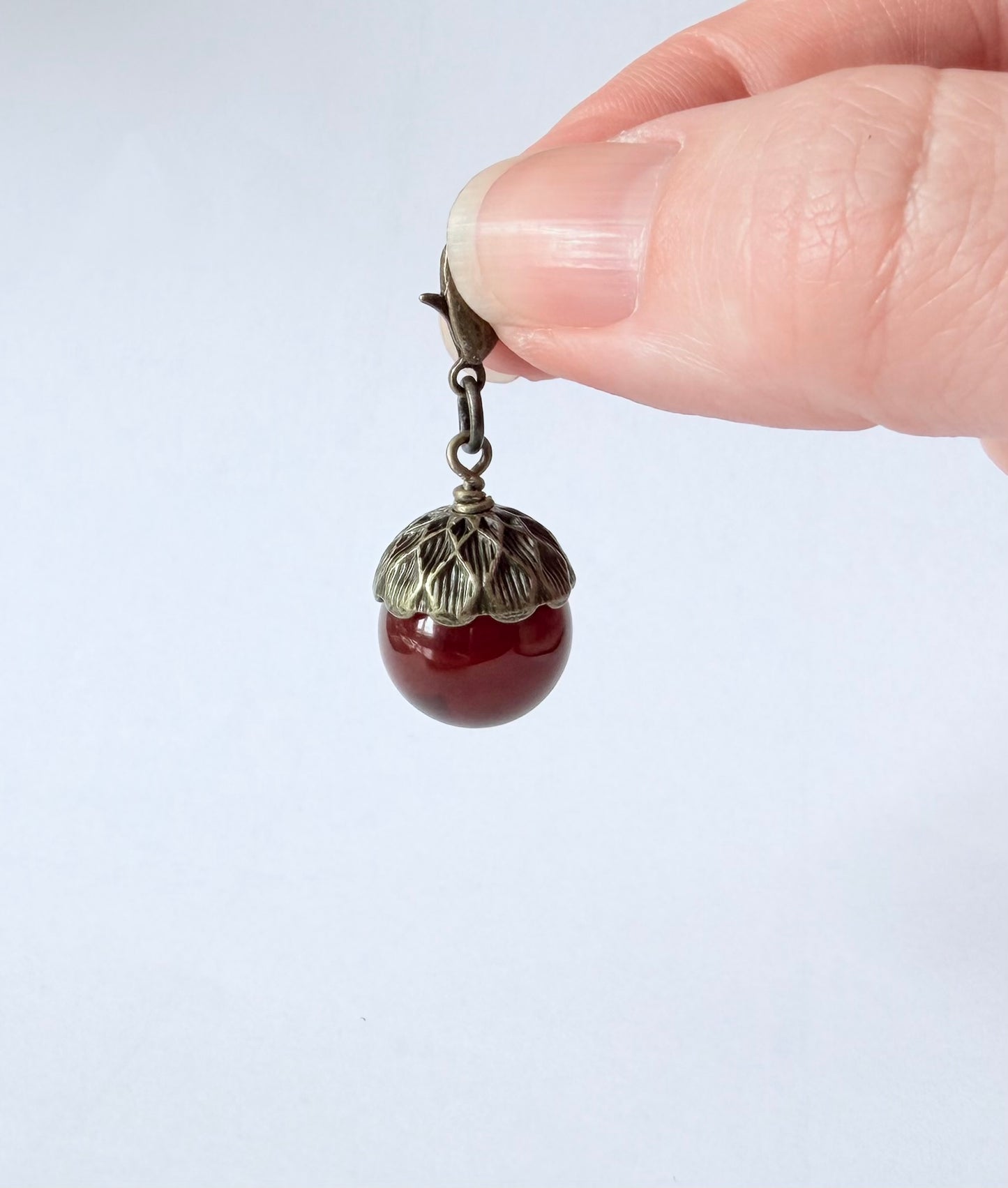 Little Agate Acorn Charm