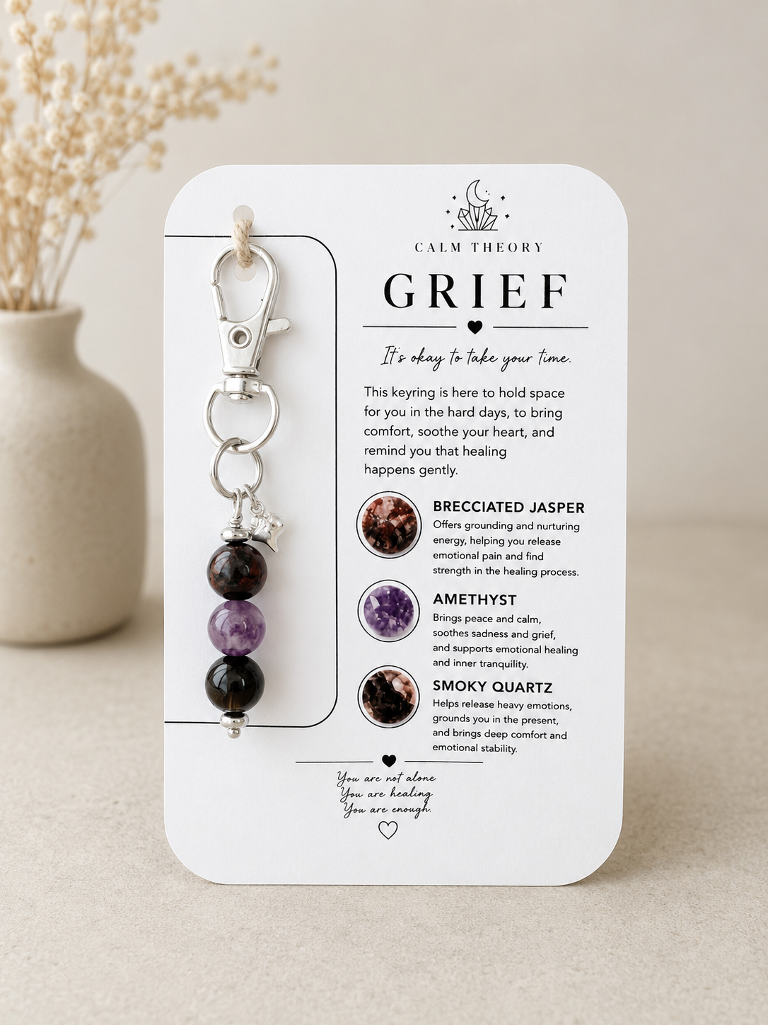 Grief Support Crystal Healing Gemstone Keyring