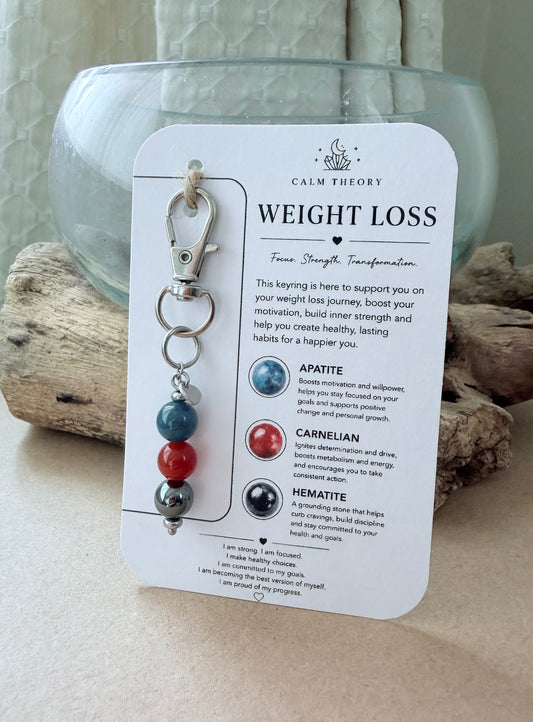 Weight Loss Support Crystal Gemstone Keyring