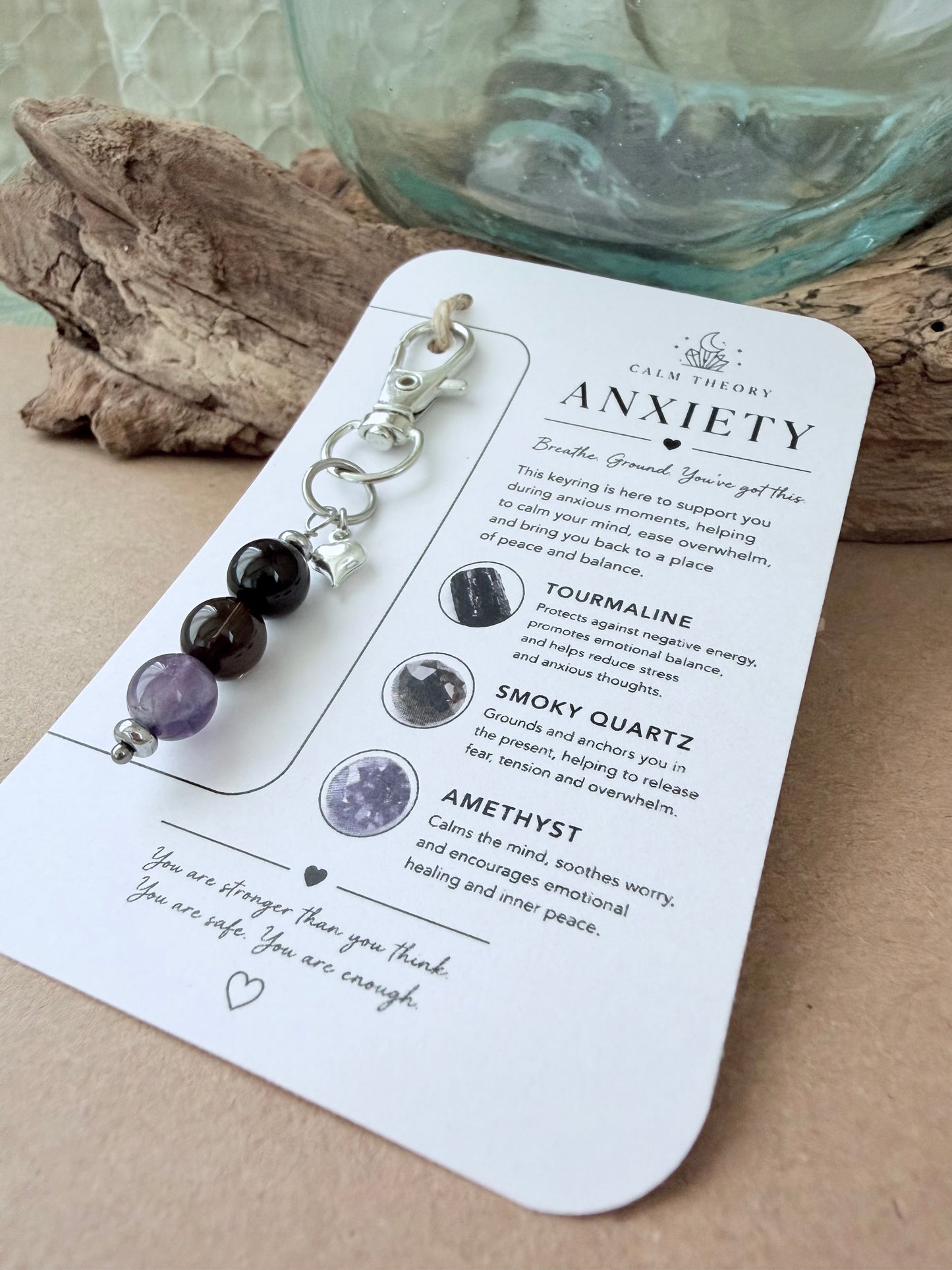 Anxiety Crystal Healing Keyring