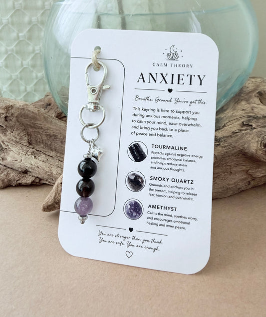 Anxiety Crystal Healing Keyring