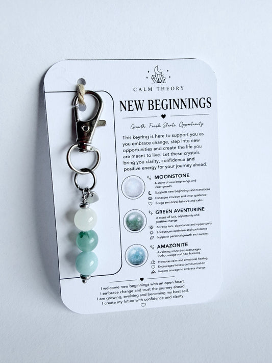 New Beginnings Crystal Keyring