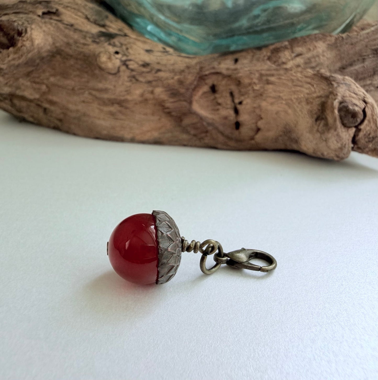 Little Carnelian Acorn Charm