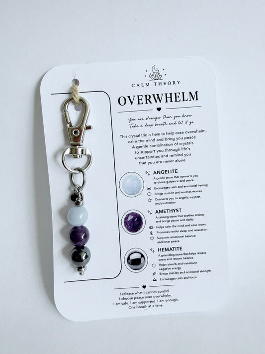 Overwhelm Crystal Healing Keyring