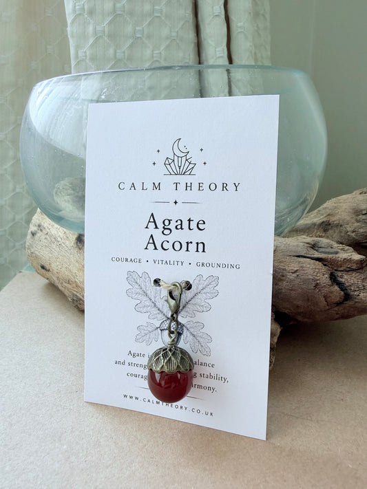 Little Agate Acorn Charm