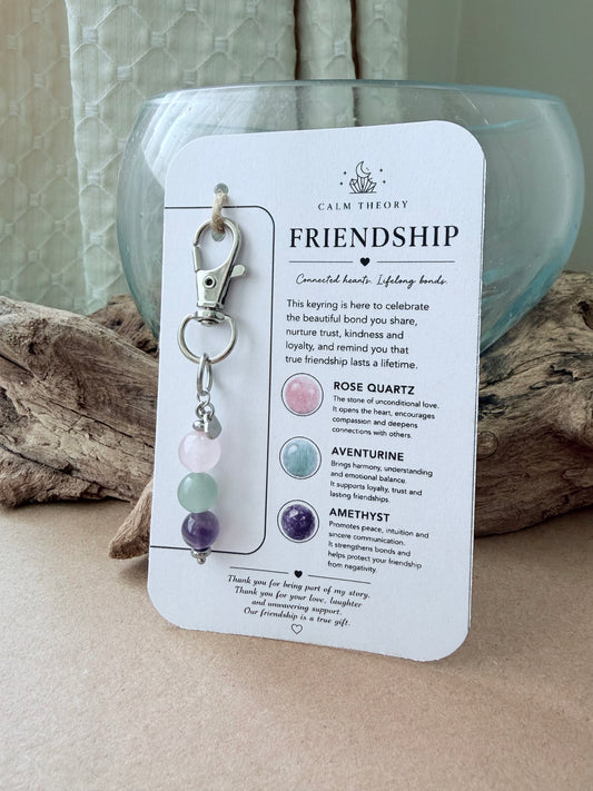 Friendship Crystal Healing Gemstone Keyring