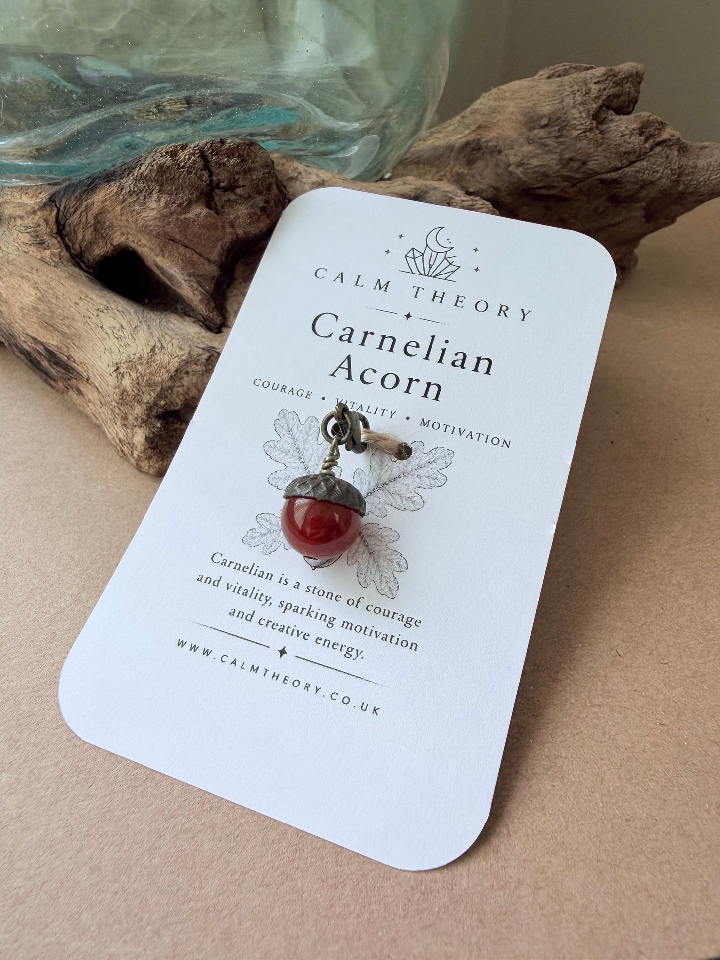Little Carnelian Acorn Charm