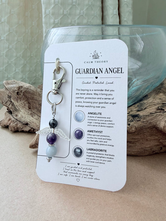 Guardian Angel Crystal Healing Keyring