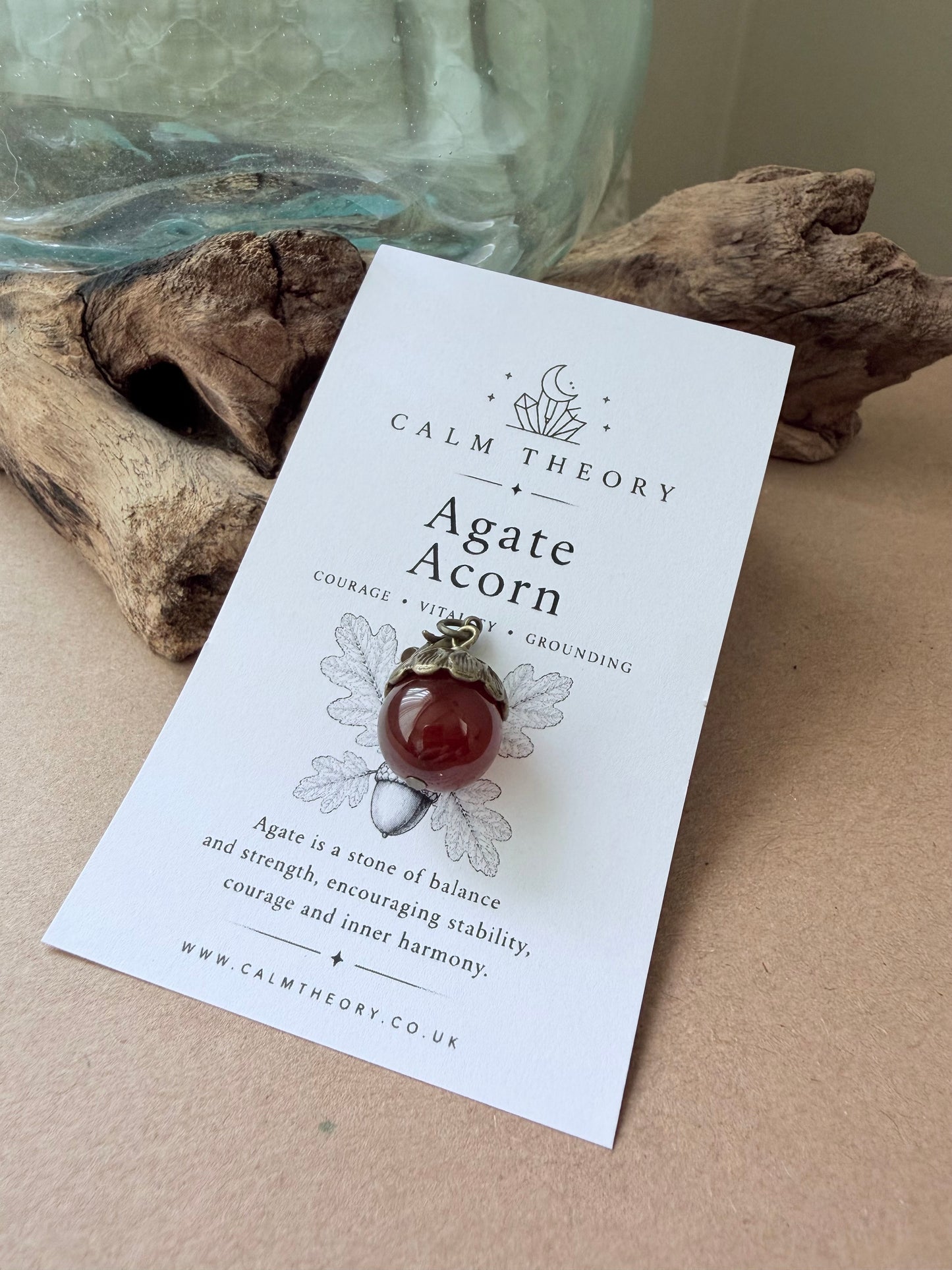 Little Agate Acorn Charm